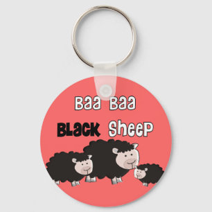 Porte-clés Moutons noirs Conception "Moutons noirs Baa Baa"