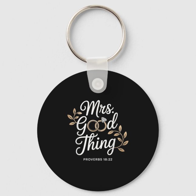 Porte-clés Mrs Good Thing Christian Proverbs Christian Couple (Recto)
