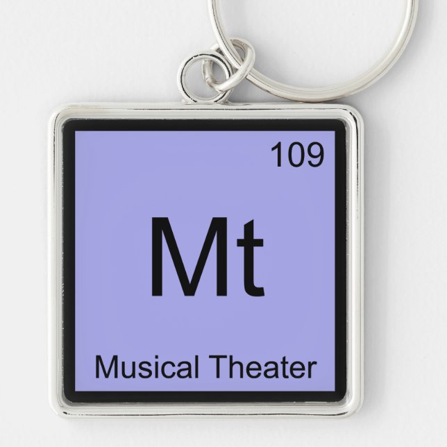 Porte-clés Mt - Théâtre musical Chimie Élément Symbole Tee (Devant)
