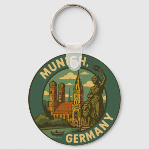 Porte-clés Munich Allemagne Ville Art