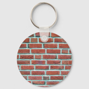 Porte-clés Mur de briques rouge avec la ligne blanche motif