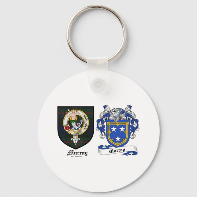 Porte-clés Murray Clan Crest et Murray Armoiries (Recto)
