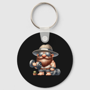 Porte-clés Muscleman Gnome Avec Dumbbells Drôle Fitness Worki