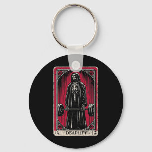 Porte-clés Musculation Halloween Blagues de squelette Vintage