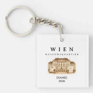 Porte-clés MuséeQuartier de Vienne personnalisé   Nom & Année