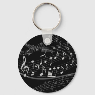 Porte-clés Music Note Sheet Music Keychain