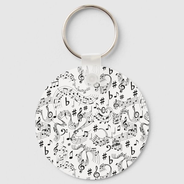 Porte-clés Music, notes musicales (Recto)