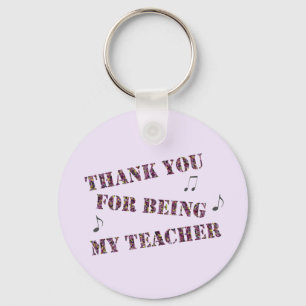 Porte-clés Music Teacher Appreciation Musical Notes Thank You