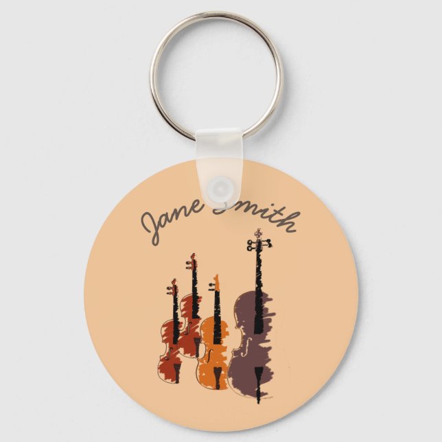 Porte-clés Musique de l'arty à cordes violon (Recto)