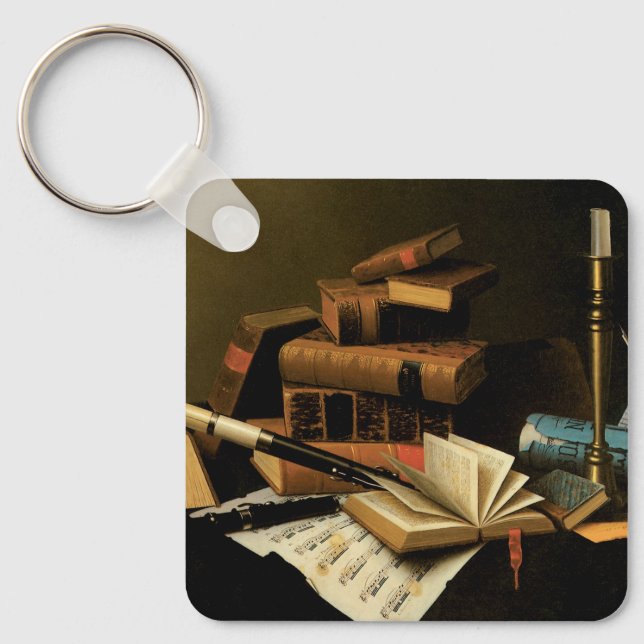 Porte-clés Musique et Littérature par William Harnett, Beaux- (Recto)