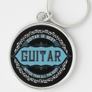 Porte-clés Musique guitare Cercle
