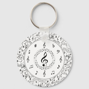 Porte-clés Musique, notes musicales