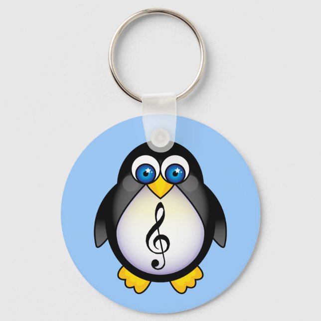 Porte-clés Musique Penguin Treble Clef (Recto)