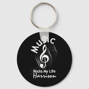 Porte-clés Musique Rocks Ma vie personnalisée