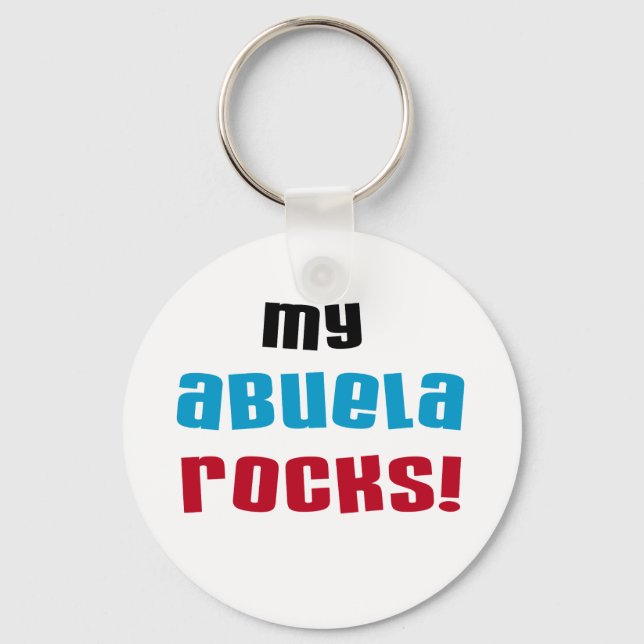 Porte-clés My Abuela Rocks T-shirts et cadeaux (Recto)