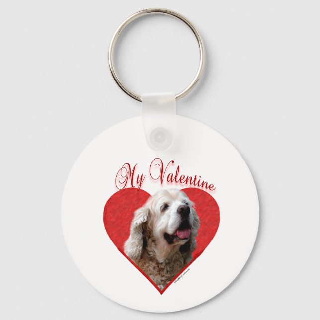 Porte-clés My Buff Cocker Spaniel Valentine (Recto)