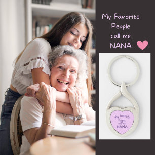 Porte-clés My Favorite People Call Me Nana Purple Heart