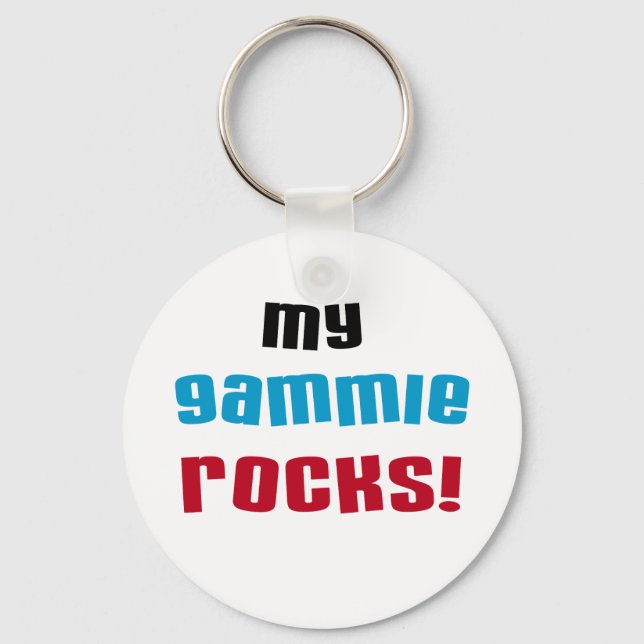 Porte-clés My Gammie Rocks T-shirts et cadeaux (Recto)