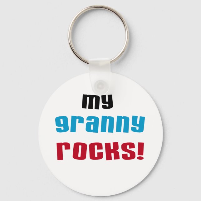 Porte-clés My Granny Rocks T-shirts et cadeaux (Recto)