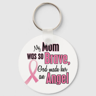 Porte-clés My Mom Is An Angel Breast Cancer