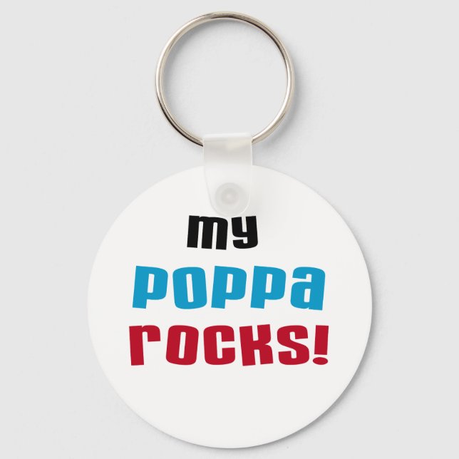 Porte-clés My Poppa Rocks Tshirts et cadeaux (Recto)