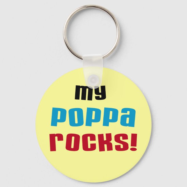 Porte-clés My Poppa Rocks Tshirts et cadeaux (Recto)
