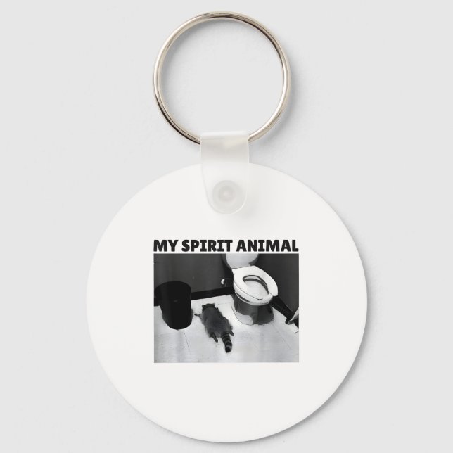 Porte-clés My Srit Animal Funny Drunk Raccoon Meme  (Recto)