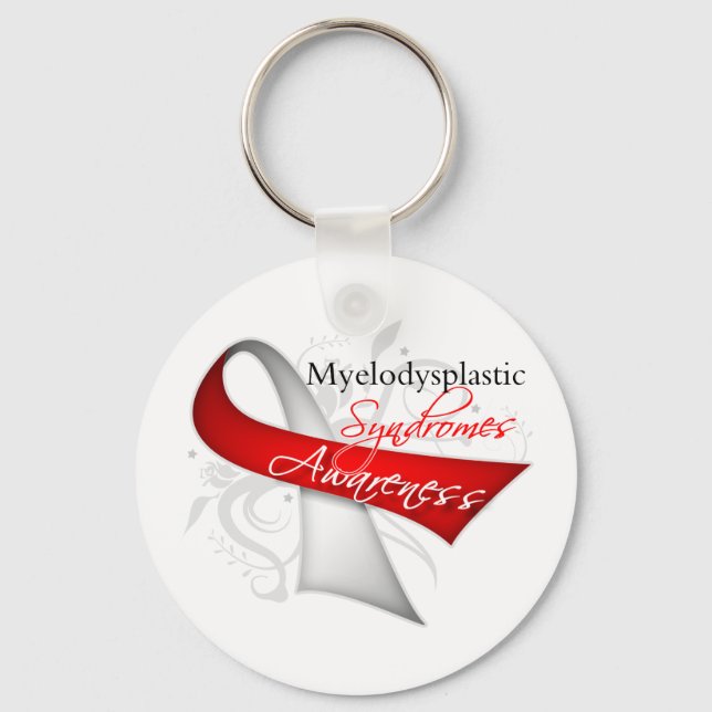 Porte-clés Myélodysplastique Syndromes Sensibilisation Ruban (Recto)