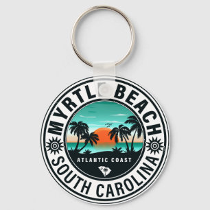 Porte-clés Myrtle Beach South Carolina Retro Sunset Souvenirs