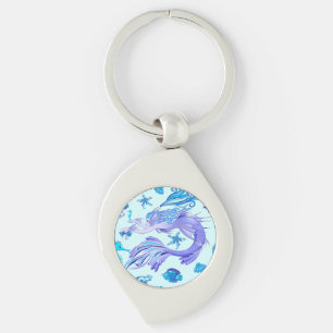 Porte-clés Mystic Fairy Purple Créature Carreaux en céramique