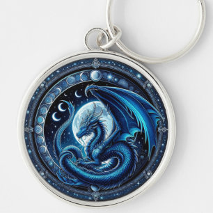 Porte-clés Mystique bleu chinois lunaire Nouvel An Dragon 202