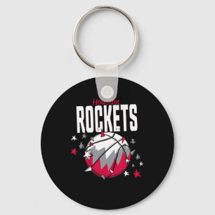 Porte-clés N Houston Rockets Croquis Étoiles Doodle 