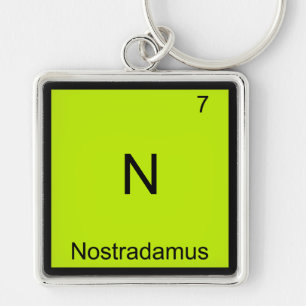 Porte-clés N - Nostradamus T-shirt drôle de symbole d'élément