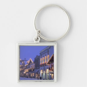 Porte-clés NA, USA, Washington, Leavenworth. Rue principale