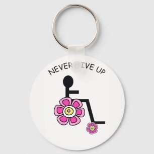Porte-clés N'abandonnez jamais le porte - clé de flower powe