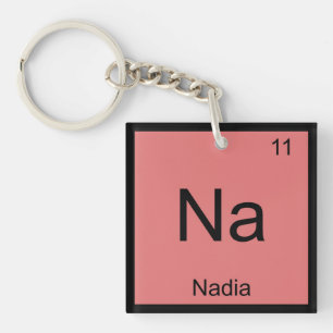 Porte-clés Nadia Nom Chimie Élément Tableau périodique