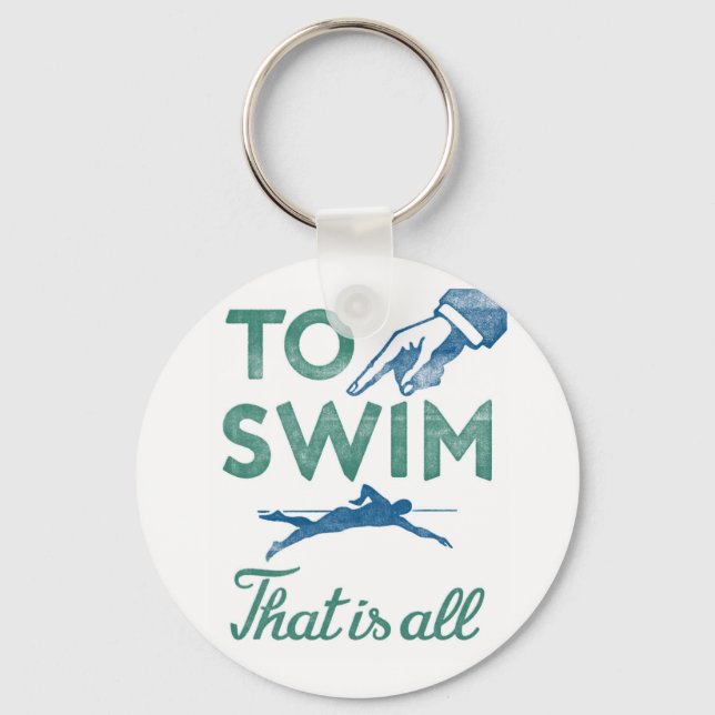Porte-clés Nager Est Tout - Natation Blue Aqua (Recto)