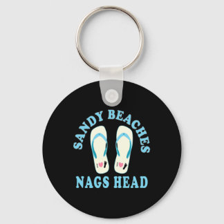 Porte-clés Nags Head Vacances Sandy Plages I Heart Flip Flop
