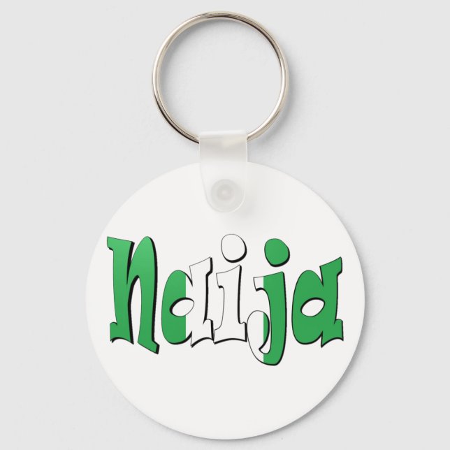 Porte-clés Naija (Drapeau nigérian) (Recto)