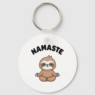 Porte-clés Namaste Drôle Mignon Paresseux Kawaii Yoga Paresse
