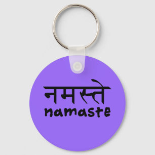 Porte-clés Namaste en anglais et le Hindi