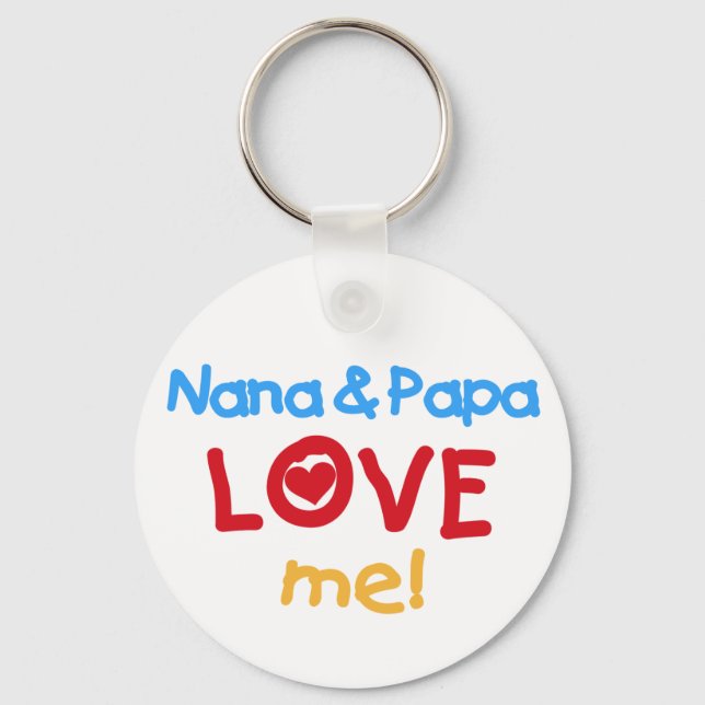 Porte-clés Nana et Papa m'aiment (Recto)