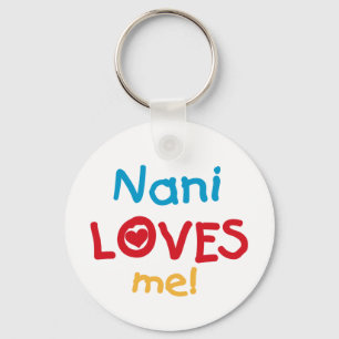 Porte-clés Nani aime mes t-shirts et cadeaux