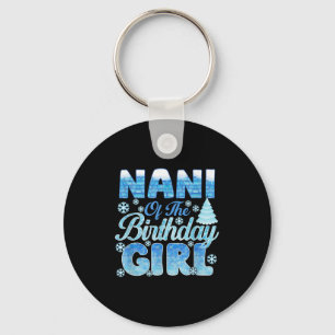 Porte-clés Nani De L'Anniversaire Fille Flammes De Neige À Th