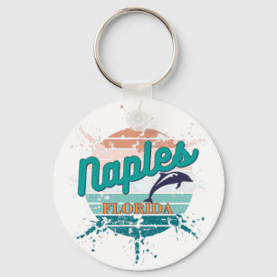 Porte-clés Naples Florida Retro Vintage Explosion coucher de 