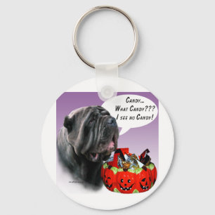 Porte-clés Napolitain Mastiff bonbon d'Halloween