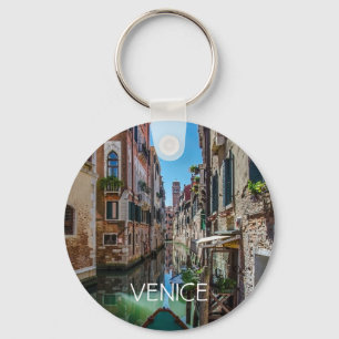 Porte-clés Narrow street with canal in Venice