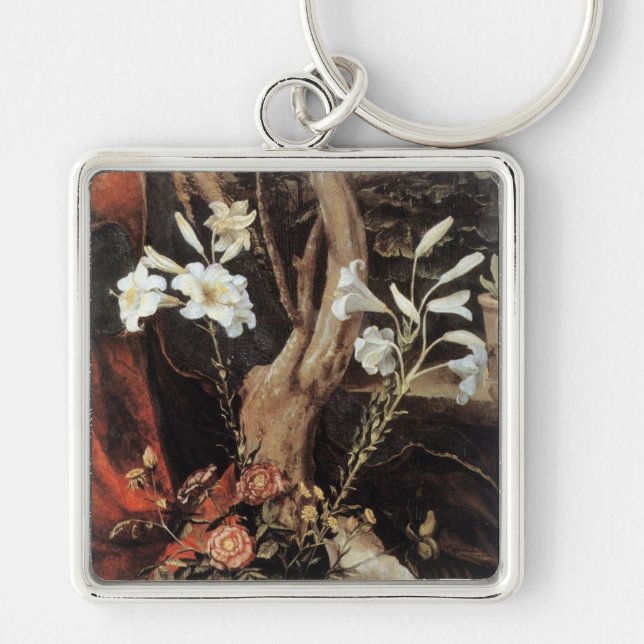 PORTE-CLÉS NATIVITÉ AVEC DES LILLES BLANCHES - MAGIE DE NOËL (Devant)