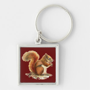 Porte-clés Nature animale mignonne d'écureuil rouge