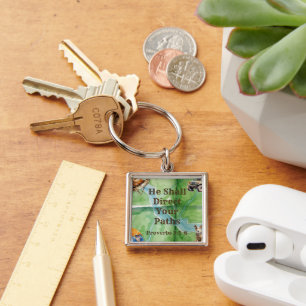 Porte-clés Nature Christian Inspiré Carré  Porte - clé